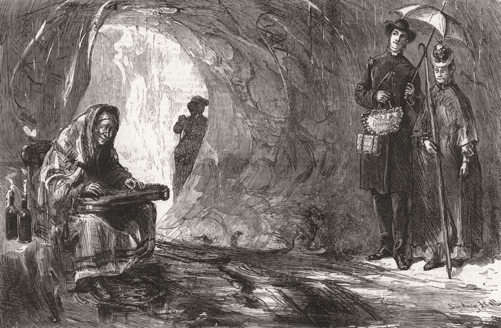 PORTRAITS. The Sibyl of the Glacier 1874 old antique vintage print picture